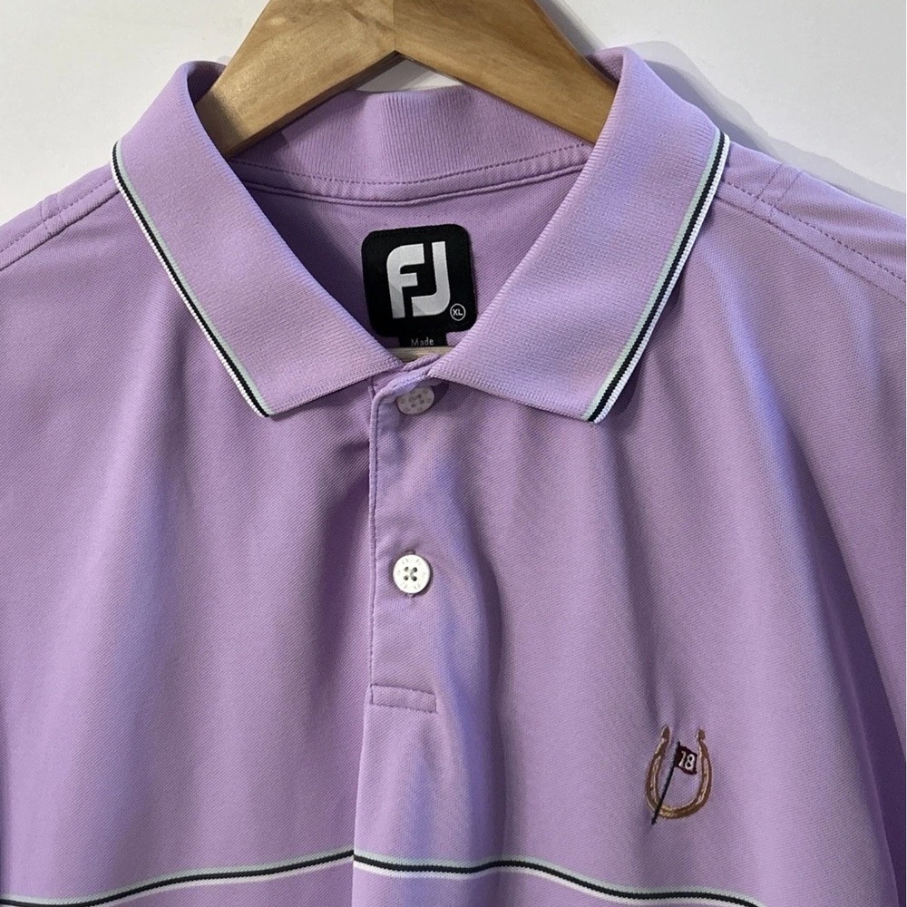 Mens Foot Joy FJ Golf Polo Shirt Performance Sz XL EC‎ ⛳️